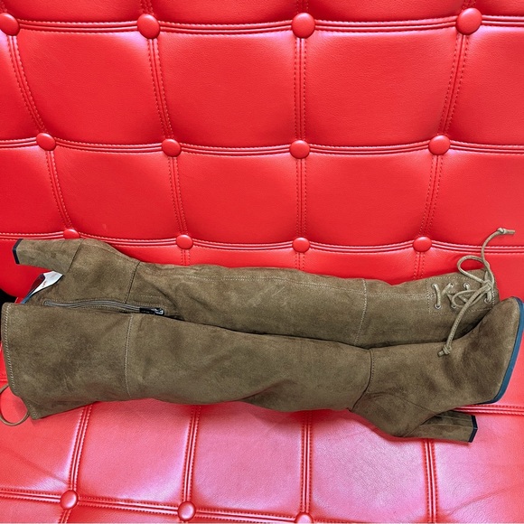 Vince Camuto Tapley Vintage Brown Over the Knee Round Toe Boots Sz5.5M NWOB - Picture 5 of 11